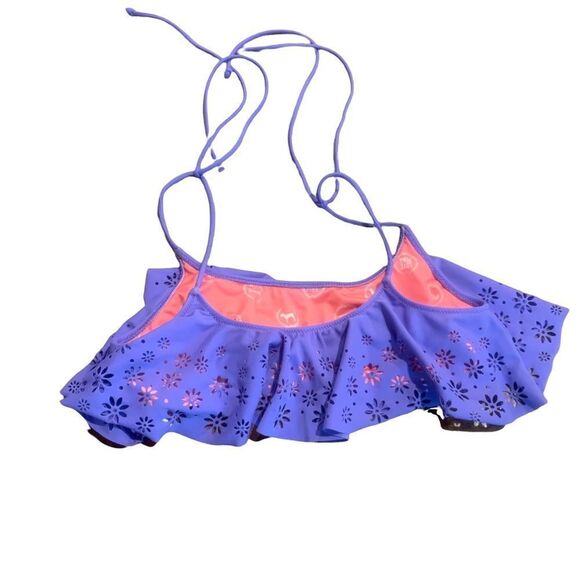 PINK Victoria’s Secret Bikini Top Ruffle Small - Picture 2 of 5